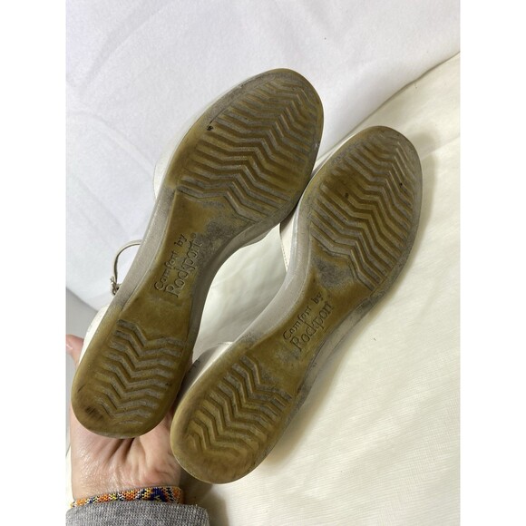 Rockport Women's White Color  Leather Mary Jane Flats  Size 7 Narrow - Picture 4 of 9